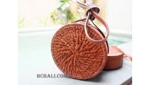 large size circle full leather sling bags  bali